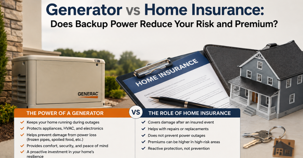 Generator vs Home Insurance: Does Backup Power Reduce Your Risk and Premium?
